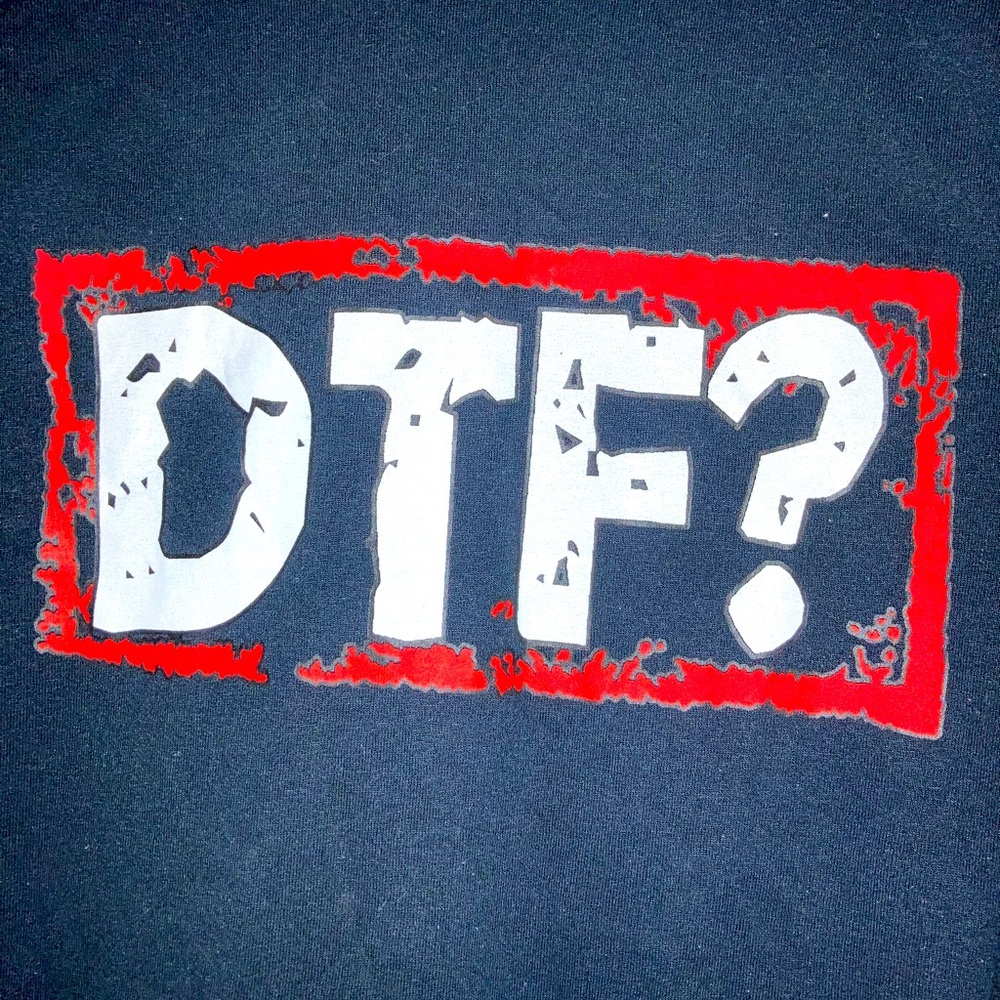 Black “DTF” “YOLO” Tee